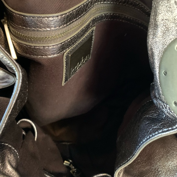 Like New KOOBA Elisha Bronze Metallic Leather Bow Shoulder Bag - Picture 7 of 14